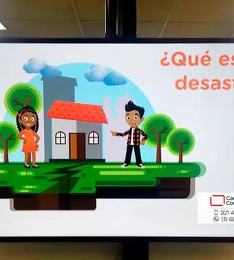 Cartelera digital de capacitación en seguridad